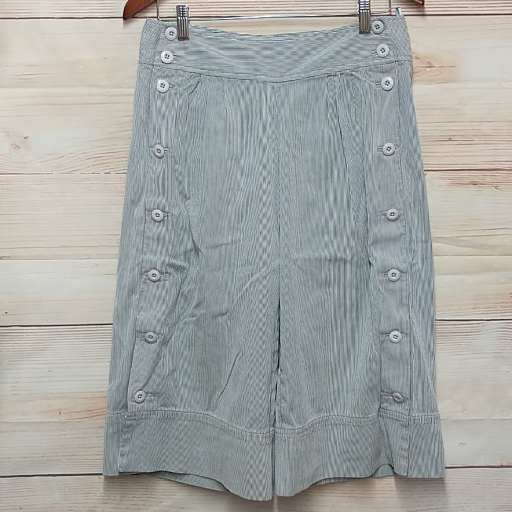 elevenses Pinstripe Wide Leg Cropped pants - Picture 2 of 11